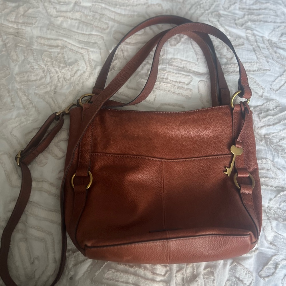 Elegant Brown Leather Handbag